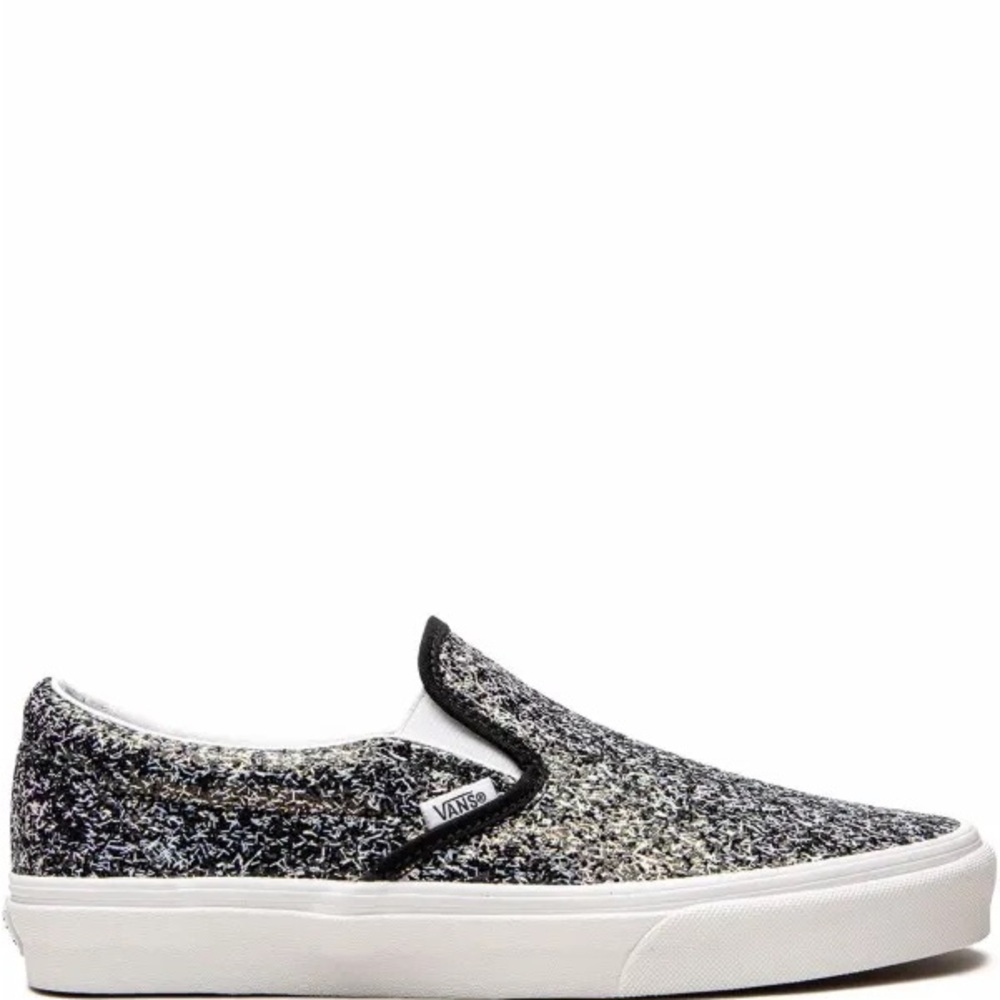 Vans Slip-On Shoes Black With Iridescent Glitter size 9 Women’s